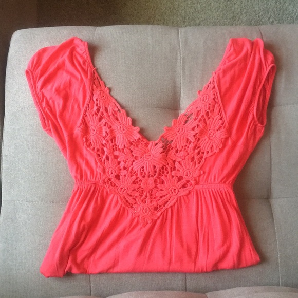 Coral babydoll top - Picture 2 of 2